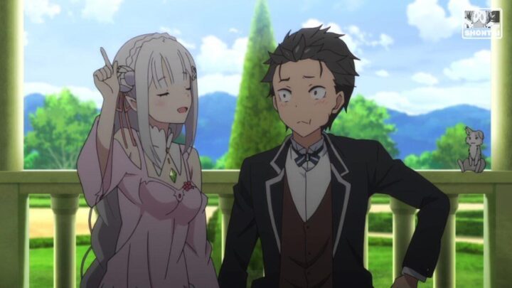 Emilia's fanservice in season#1ep8-Scene4