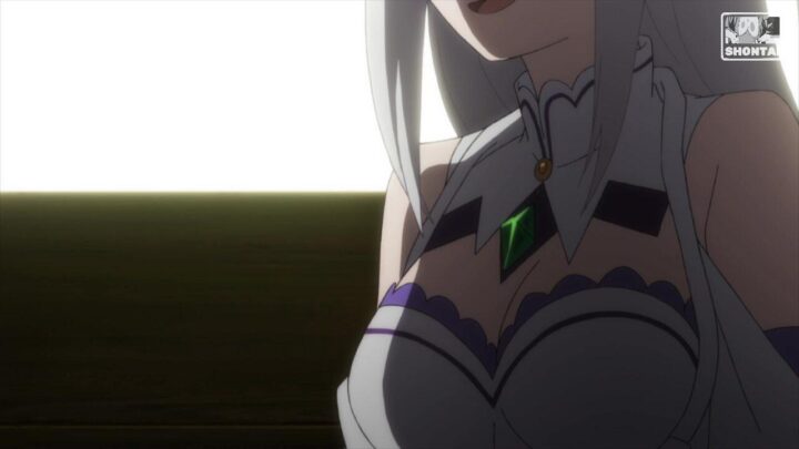 Emilia's fanservice in season#2ep1-Scene1