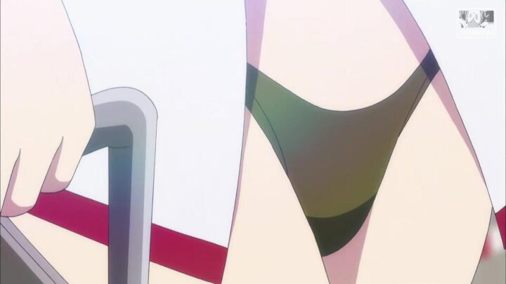 Inori Misuda's fanservice in Season#1ep12-Scene17