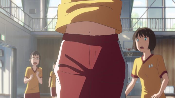 Mitsuha Miyamizu's fanservice in YourName-Scene23