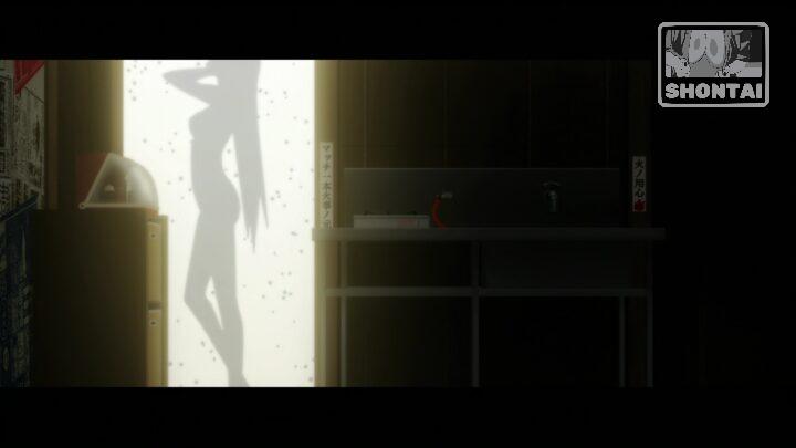 Hitagi Senjougahara's fanservice in Bakemonogatari_Ep2-Scene1