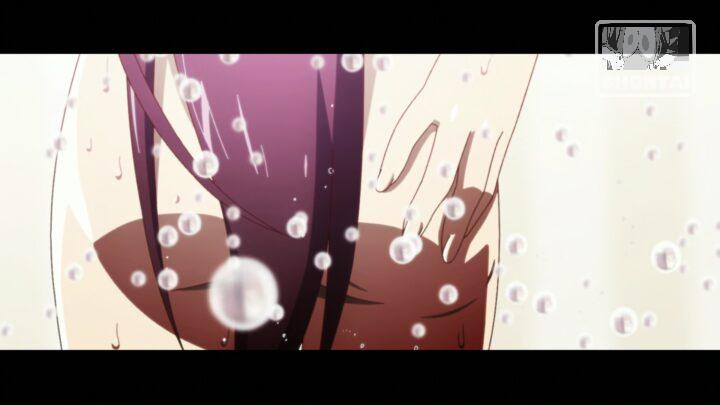 Hitagi Senjougahara's fanservice in Bakemonogatari_Ep2-Scene5