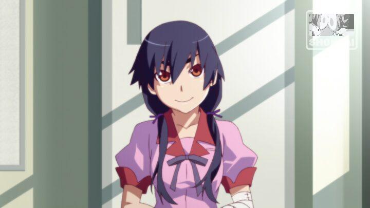 Suruga Kanbaru's fanservice in Hanamonogatari_Ep1-Scene4