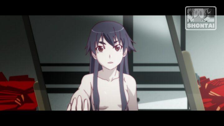 Suruga Kanbaru's fanservice in Hanamonogatari_Ep2-Scene7