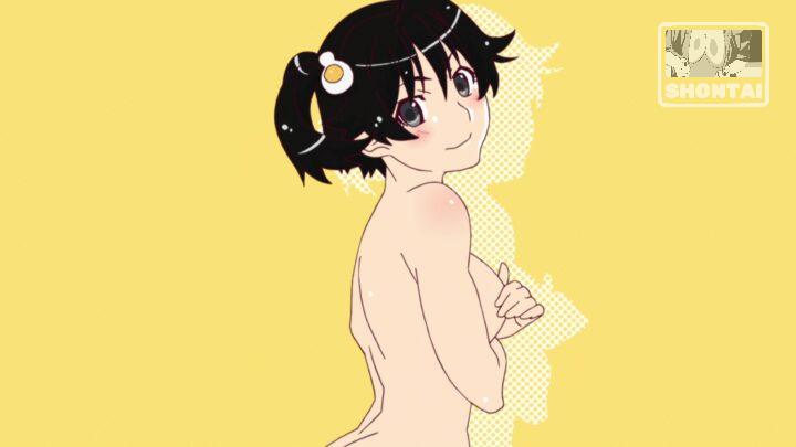 Karen Araragi's fanservice in Hanamonogatari_Ep5-Scene4