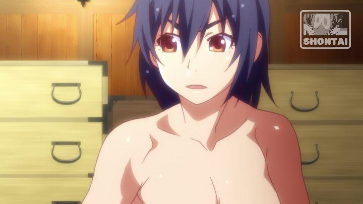 Suruga Kanbaru's fanservice in Koyomimonogatari_Ep4-Scene4