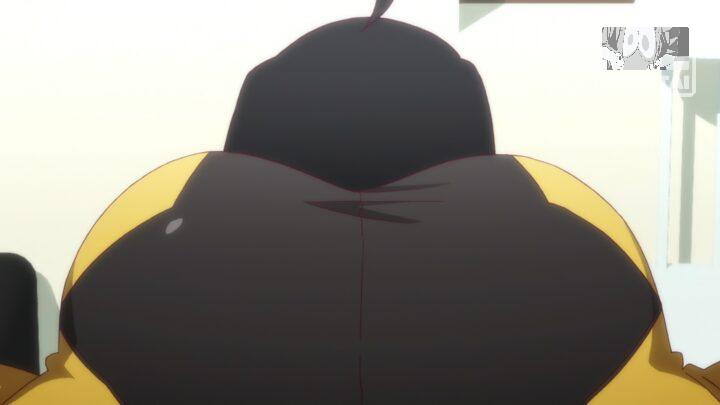 Karen Araragi's fanservice in Koyomimonogatari_Ep6-Scene8