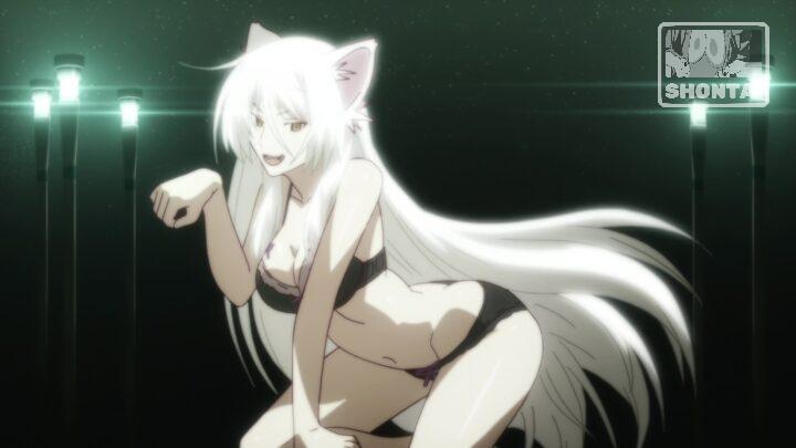 Black Hanekawa's fanservice in NekomonogatariKuro_Ep2-Scene6