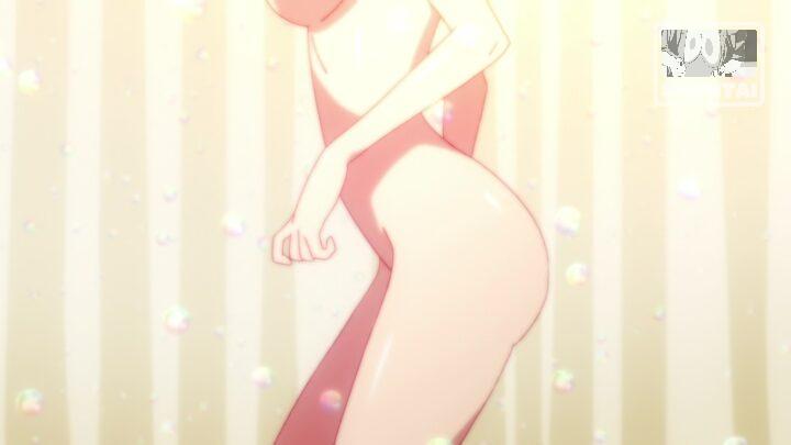 Hitagi Senjougahara's fanservice in NekomonogatariShiro_Ep2-Scene5