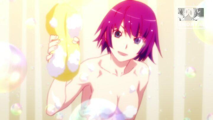 Hitagi Senjougahara's fanservice in NekomonogatariShiro_Ep2-Scene6