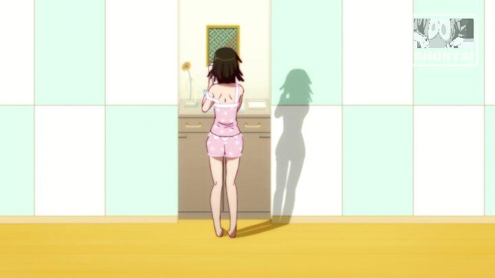 Nadeko Sengoku's fanservice in Nisemonogatari_Ep1-Scene4