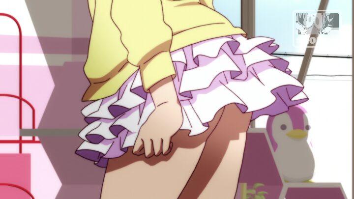 Nadeko Sengoku's fanservice in Nisemonogatari_Ep2-Scene12