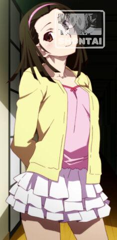 Nadeko Sengoku's fanservice in Nisemonogatari_Ep2-Scene5