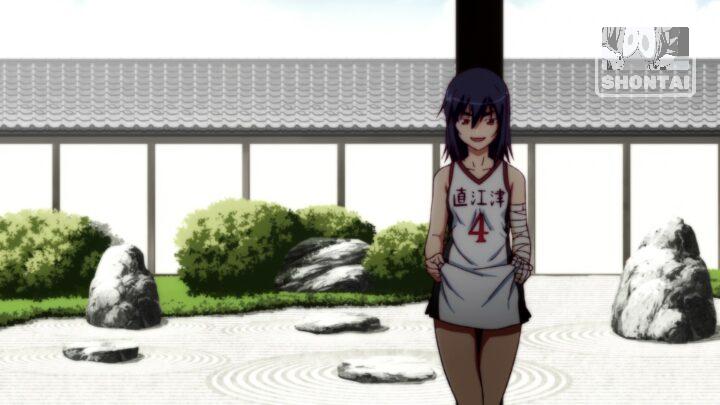 Suruga Kanbaru's fanservice in Nisemonogatari_Ep2-Scene74