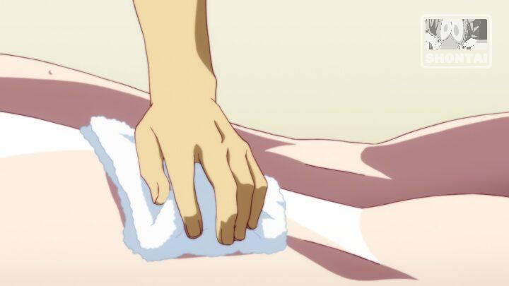 Karen Araragi's fanservice in Nisemonogatari_Ep5-Scene7