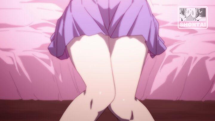 Karen Araragi's fanservice in Nisemonogatari_Ep8-Scene28