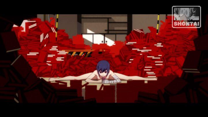 Suruga Kanbaru's fanservice in Nisemonogatari_Ep9-Scene3