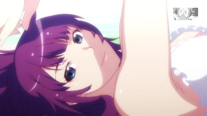 Hitagi Senjougahara's fanservice in Owarimonogatari_Ep4-Scene1