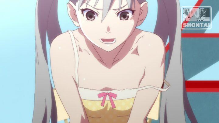 Sodachi Oikura's fanservice in Owarimonogatari_Ep5-Scene19