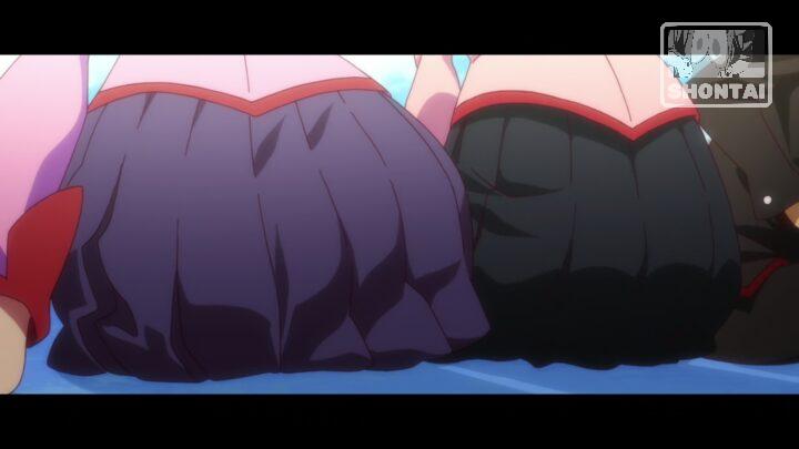 Tsubasa Hanekawa's fanservice in Owarimonogatari_Ep6-Scene1