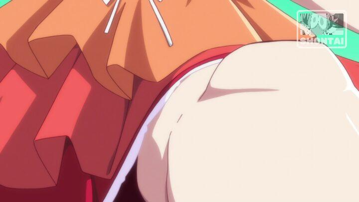 Yotsugi Ononoki's fanservice in Owarimonogatari_Ep8-Scene7