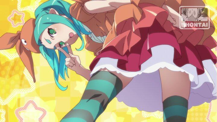 Yotsugi Ononoki's fanservice in Tsukimonogatari_Ep4-Scene1