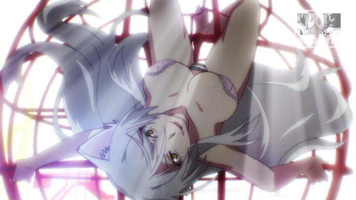 Black Hanekawa's fanservice in ZokuOwarimonogatari_Ep2-Scene22