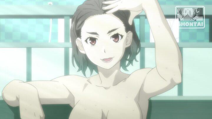 Tooe Gaen's fanservice in ZokuOwarimonogatari_Ep5-Scene11