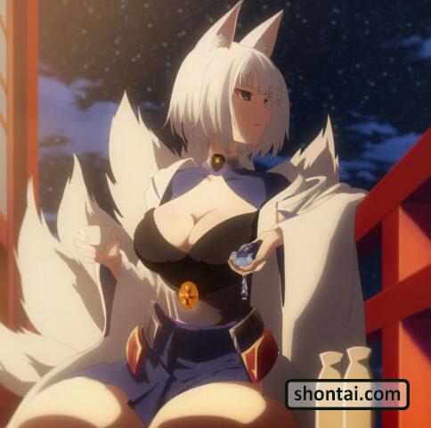 Kaga's fanservice in ep10-Scene#20