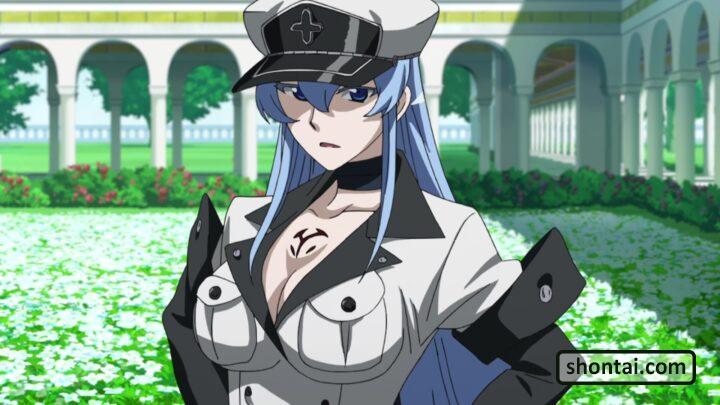 Esdeath's fanservice in season#1ep13-Scene4