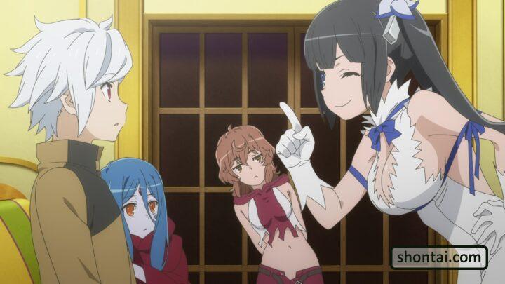 Hestia's fanservice in season#3ep1-Scene4