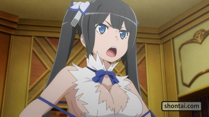 Hestia's fanservice in season#3ep1-Scene5