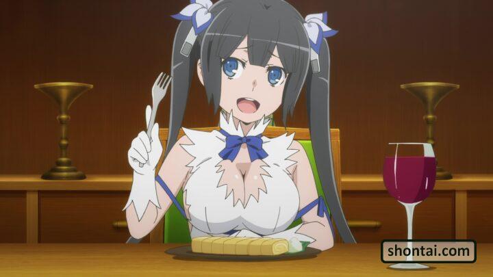 Hestia's fanservice in season#3ep1-Scene9