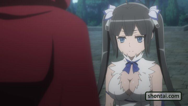 Hestia's fanservice in season#3ep4-Scene0