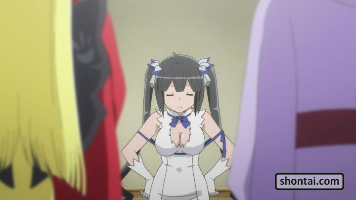 Hestia's fanservice in season#3ep9-Scene0