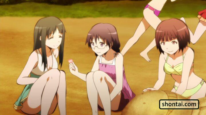 Yukiko Kanzaki's fanservice in season#1ep22-Scene9