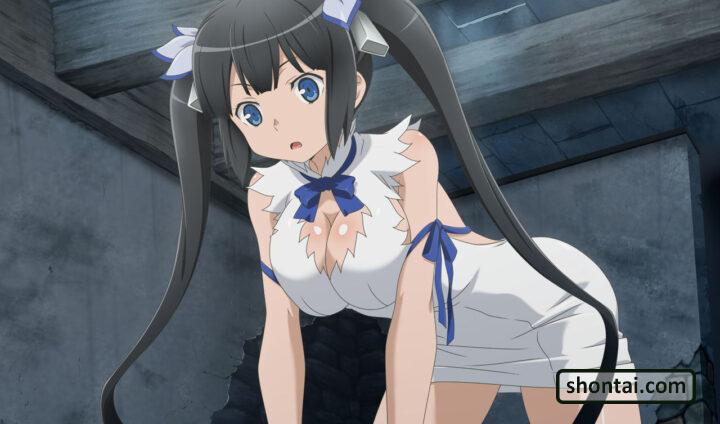 Hestia's fanservice in InfiniteCombate#29