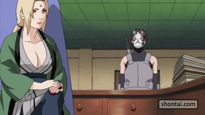 Tsunade's fanservice in ep309-Scene2