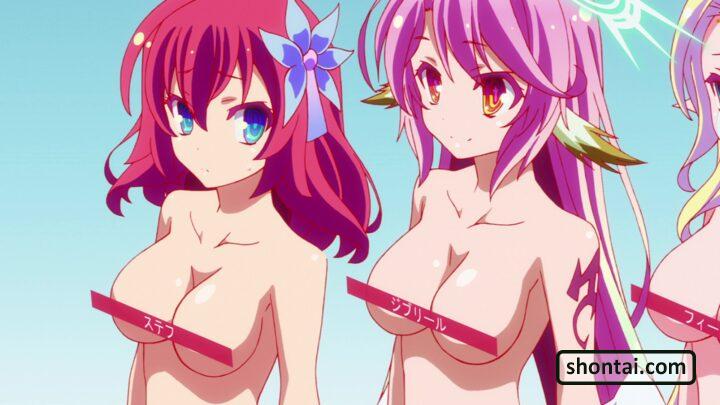 Jibril's fanservice in Special5-Scene#11