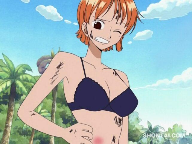 Nami's fanservice in ep077-Scene4