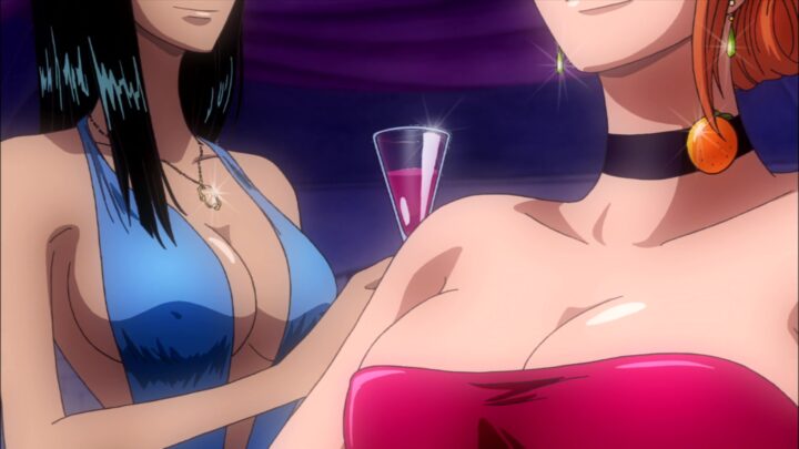 Nico Robin's fanservice in movie_TheGiantMechanicalSoldierOfTheKarakuriCastle-Scene7