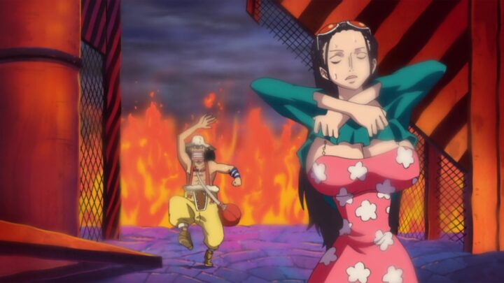 Nico Robin's fanservice in ep579-Scene2