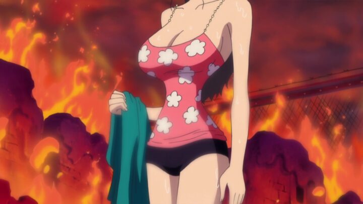 Nico Robin's fanservice in ep579-Scene3