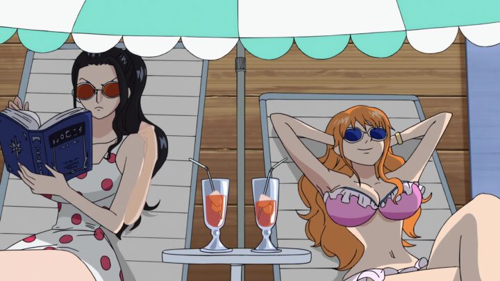 Nami's fanservice in specialAdventureOfNebulandia-Scene1