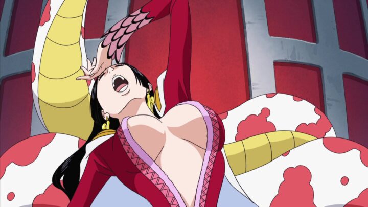 Boa Hancock's fanservice in ep413-Scene3