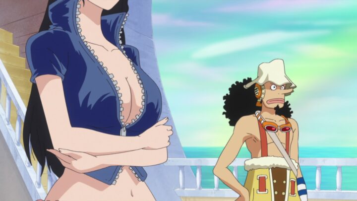 Nico Robin's fanservice in ep522-Scene1