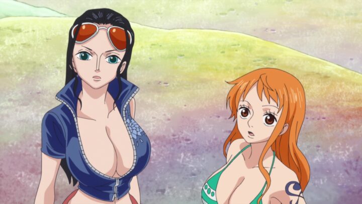 Nico Robin's fanservice in ep528-Scene4