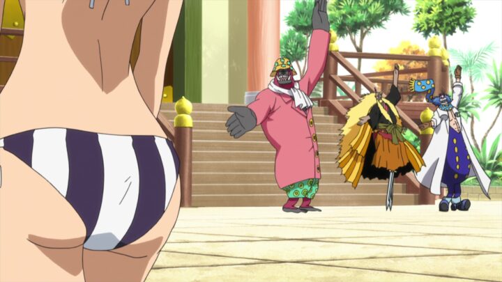 Nami's fanservice in movie_StrongWorld-Scene4
