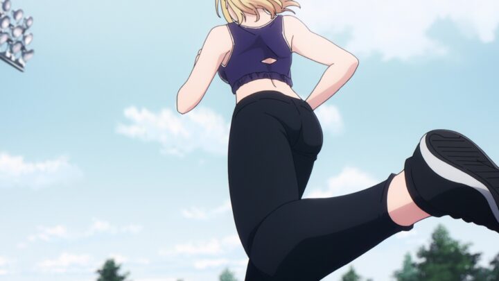 's fanservice in season#1ep8-Scene1