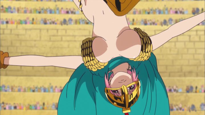 Rebecca's fanservice in ep652-Scene8